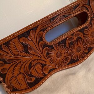 American Darling Tan and Cream Crossbody Bag with Fringe